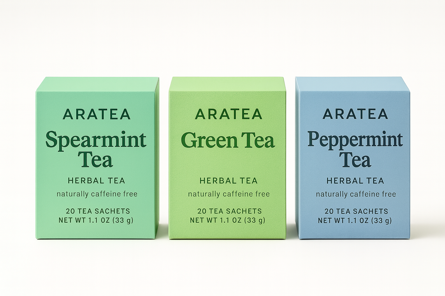 Trio ARATEA - Mêmes packagings